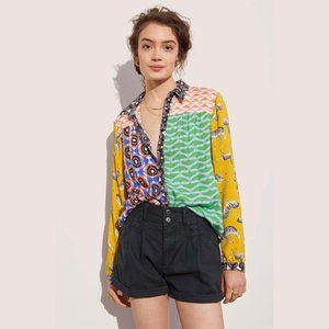 Maeve Alida Contrast Button-down